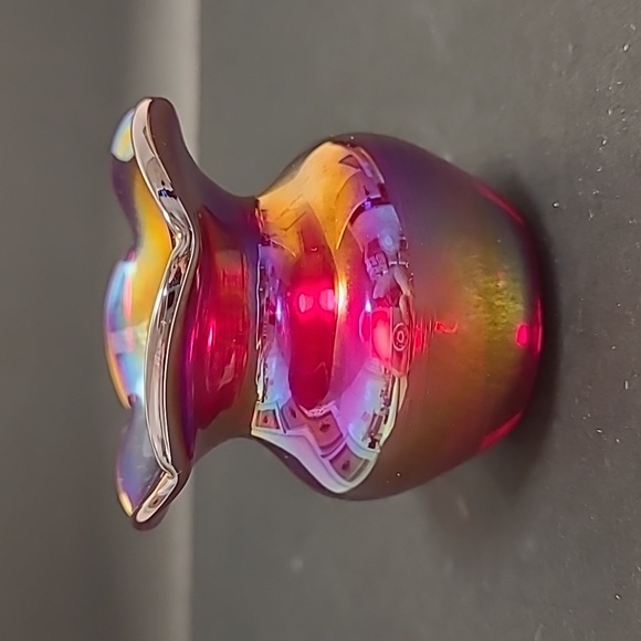 Vintage Iridescent Art Glass Toothpick Holder - Picture 2 of 16